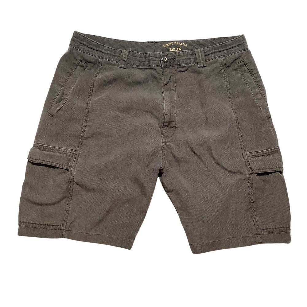 Tommy Bahama Brown Cargo Shorts Mens Size 36 Relax Fit — Casual, Utility, Summer